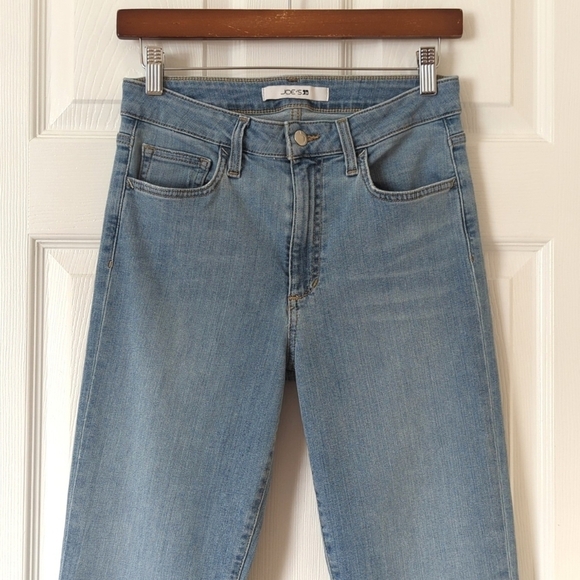 Joe's Jeans Classic Light Wash High Waisted Cropped Raw Hem Boot Cut Jeans 27 - Picture 2 of 15